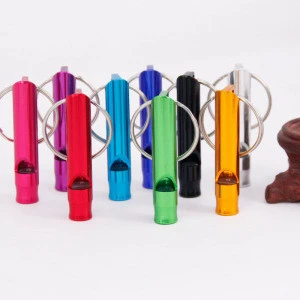 9 colors available Outdoor survival sos metal aluminium alloy Whistle