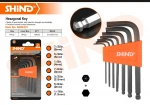 94331 7Pcs Hexagon Socket Head Ball End Alloy Steel Hexagon Key Tool Set Allen Torx Key