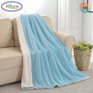 A295 Coral Fleece Sherpa Throw Blanket Reversible Fuzzy Plush Bed Couch Blanket Plush Throw