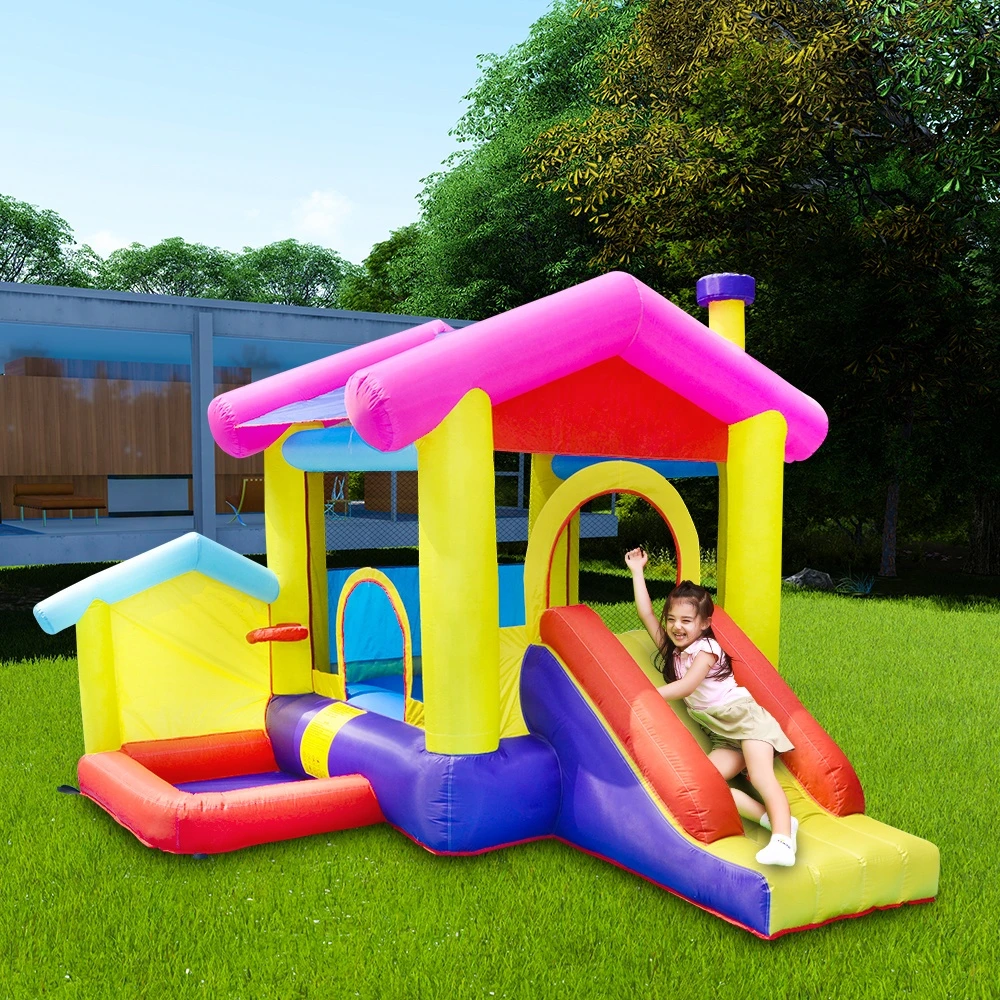 Air trampoline inflatable cartoon bounce house small inflatable indoor bouncer