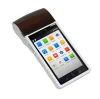 All in one android mobile pos terminal with touch screen GPRS bluetooth WIFI barcode and QRcode scanner receipt Printer