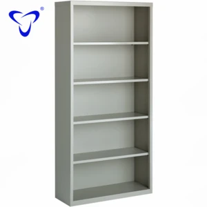 All Steel School Furniture Bookcase 5 Tier Metal Bookshelf