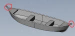 Aluminum Canoe 320 rowing