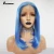 Import Anogol Medium BOB Straight Blue Heat Resistant Fiber Synthetic Lace Front Wigs For Women from China