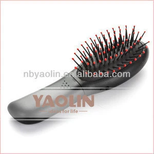 Anti-Static Hair Brush Electronic Scalp Massage Comb Seamless Round Bristle Paddle Styling Hairbrush