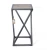 Import antique black simple square rectangle small corner metal iron wood table from China