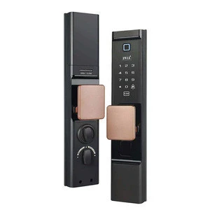 Automatic Smart Home Security Door Lock System aluminum alloy Wood Digital Fingerprint Lock