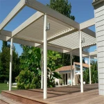 Awning Garden Canopy Waterproof Gazebo Motorized Metal 4X3 Outdoor Louvered Kits Roof System Bioclimatic Aluminum Pergola