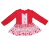 baby girls clothing sets clothe Valentines Holiday pattern clothing hot red long sleeves ruffle tops Bell Pants Clothing Sets