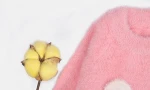 baby infant winter hairy chunky warm jacquard rabbit cartoon pattern knitted kids pullover sweater