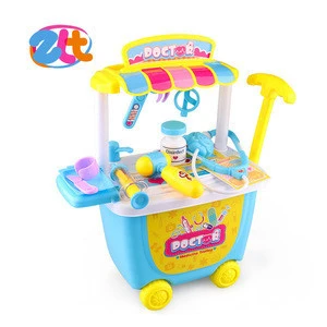 Baby medical table set kids doctor cart toy