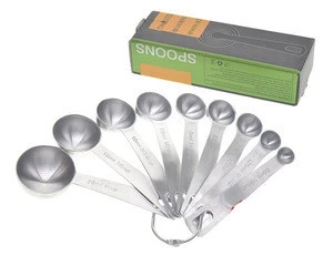 Baking set stainless steel measuring spoon 9 piece set baking scale meter seasoning spoon measuring cup set