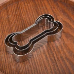 baking tools 3pcs stainless steel Dog bone cookie cutter