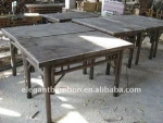 bamboo table with antique charcoal smoke color