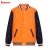 Import baseball batting cage jacket yankee baseball jacket baseball bomber jacket orange colour from China