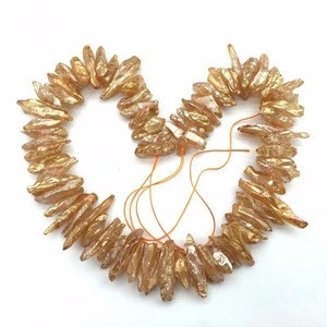 BE1761 Fashion Orange Crystal Point Loose Beads Quartz Stone Loose Beads in 15.5 Inch