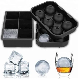 Benhaida Round BPA Free ice spheres ball mold,Silicone ice cube maker mold for Whiskey