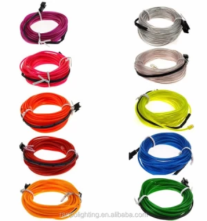 Best PriceWholesales Multi Color EL Wire 1-100M Decoration LED Strip Light