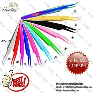Best Stainless Steel Eyelash Lashes Tweezers  / Customer Brand Name  / Colorful  Eyelash Extension Tweezers Australia
