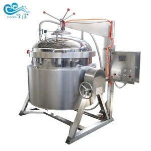 Big capacity industrial high pressure kettle vacuum cooking pot hybrid for cookig hard bone soup making candied fruits