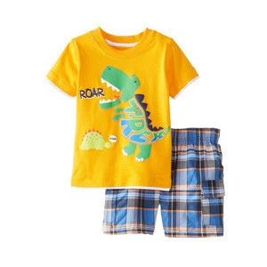 BKD summer boys cloth sets baby boy t-shirt+pants suit