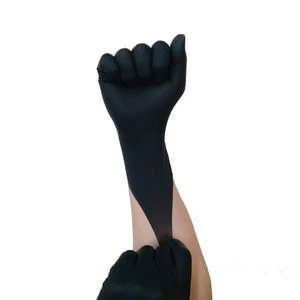 Black Disposable Nitrile 4.0g Weight 4.0 MIL Household Rubber Working Kitchen Branded Gloves