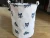 black printing cotton canvas cloth Collapsible laundry basket for storage with drawstring