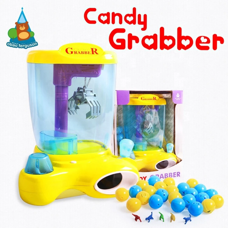 B/O MINI candy grabber machine toys funny plastic candy toys table game toy for children