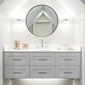 Boma Gray bathroom vanity with ceramic sink and countertop