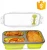 Import BPA free 3 compartment   silicone collapsible folding lunch box from China