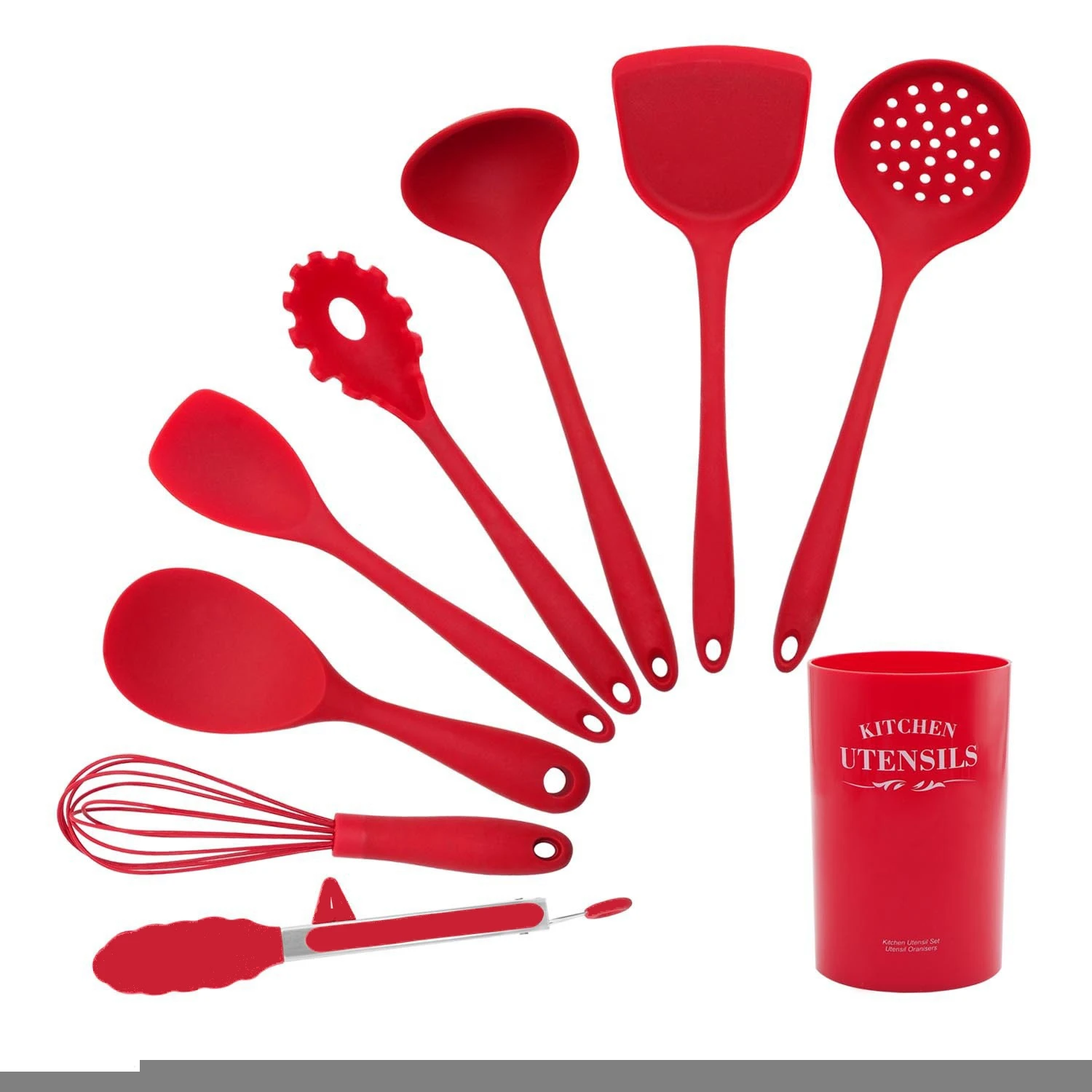 BPA Free Corrosion Resistant Silicone Kitchen cookware 11 pieces Cooking Utensils Set