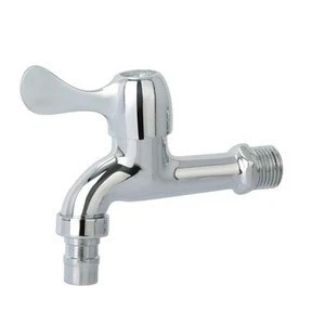 Brass bibcock 1/2-1/2&quot; chrome plating high quality in-wall cold water tap wash machine tap for laundry lead free