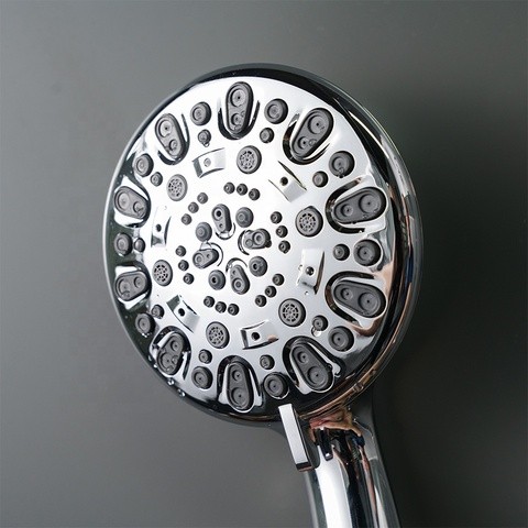 BSL-SS7001 Xiamen Factory Chrome 7 Function Rainfall Handheld Shower Head Set with Bracket and Stainless Steel Hose