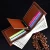 Import BT wholesale fashion wood grain clip PU leather men slim short rfid wallets from China