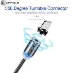 Cafele New LED Light 3 in 1 magnetic cable USB Cable  Micro USB C Type-c cable usb magnetic o