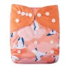 Cartoon print Adjustable hook and loop unisex cloth nappy Washable heavy wetter night baby cloth diaper