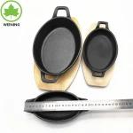 Cast Iron Sizzling Hot BBQ Grill Plate