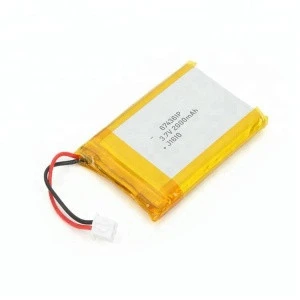 CE approved 3.7v 2000mah polymer lithium battery cell 674361