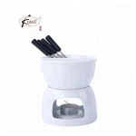 Ceramic Mini Cheese Fondue Warmer Chocolate Fondue Set