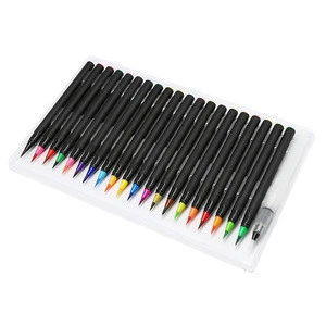 Certificated soft flexible brush tip water color brush watercolor brush pen set
