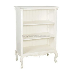 Chateau Living Room Furniture Small Open Tree Bookshelf Wooden White French Bookcase