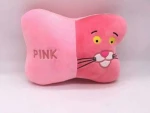 Cheap Wholesale PP Fiber Plush  Pink Panther  Neck Head Rest Car Seat Pillow  for adult