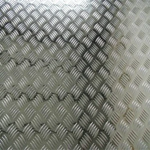 Checkered aluminum sheet 3003 aluminum 5 bar chequered plates for anti-skip flooring