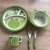 Import Children&#039;s 5 piece bamboo fiber dinnerware family rated natural bamboo - 100% Biodegradable tableware from China