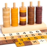 Children's early education puzzle math wooden abacus
