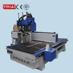 China cnc wood kitchen cabinet door mdf furniture making 1325 two heads cnc machine for wood