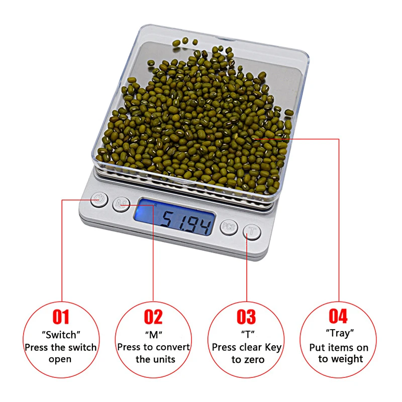 China Factory 0.1G Digital Jewelry Scale 10Kg Kitchen electronic weighing scales Bathroom Jewelry Digital Kitchen Scale
