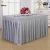 Import China factory elegant polyester yarn table skirting different designs table skirt for wedding from China
