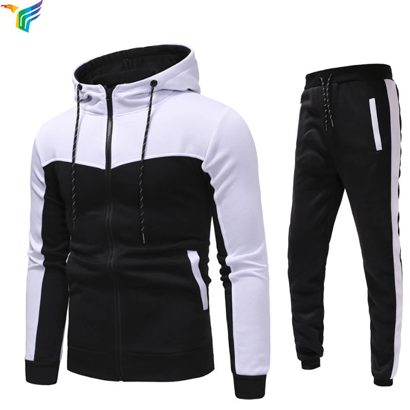 China Manufacture Custom Cotton Gym Clothing Sportswear White Color Slim Fit Comfortable Sports Jogging Suits Tracksuit For Men