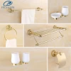 China manufacturer luxury hotel bathroom brass with jade towel ring
